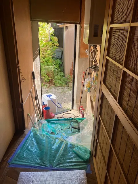洗面洗濯系統水抜栓以降配管替