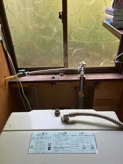 洗濯用単水栓増栓工事