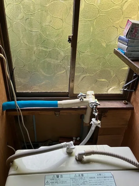 洗濯用単水栓増栓工事