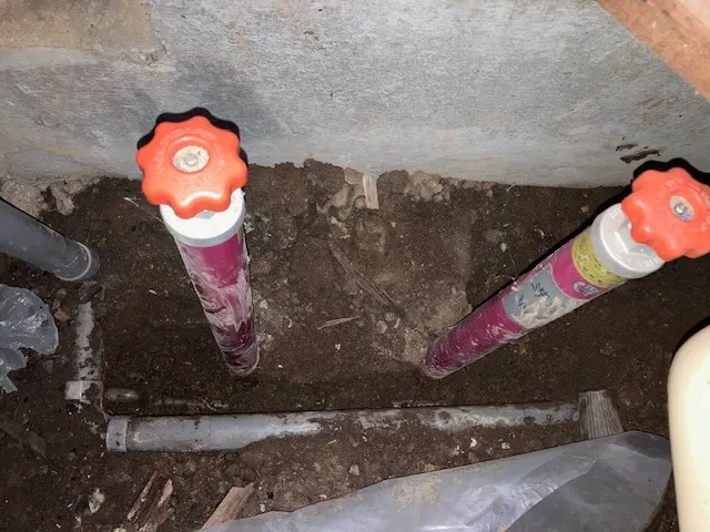 洗面所床下漏水修理工事