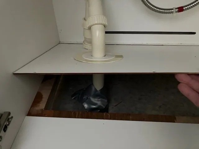 洗面化粧台排水修理工事