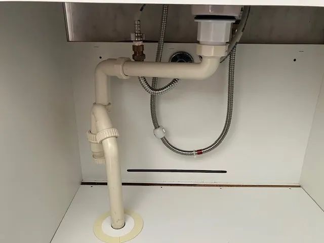 洗面化粧台排水修理工事