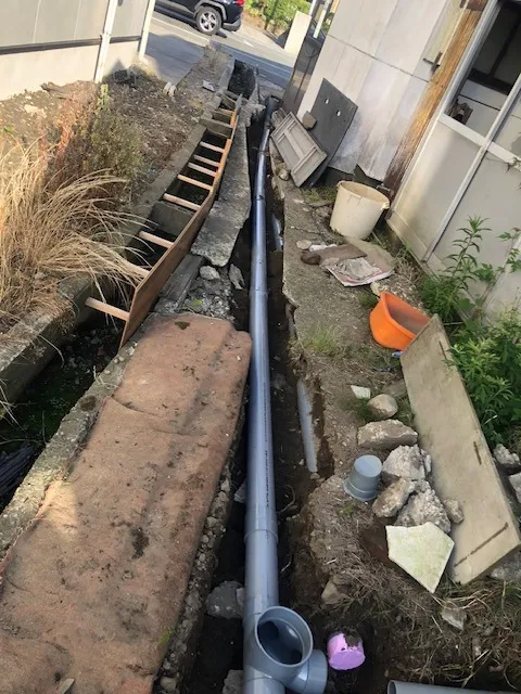 外部排水管一部入替工事