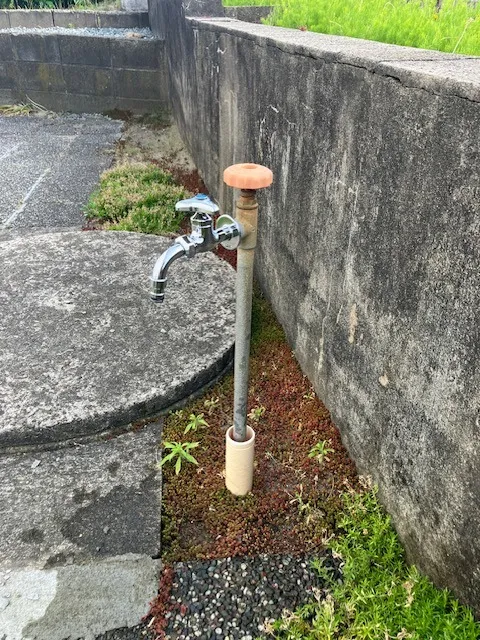 外部水道単水栓入替工事